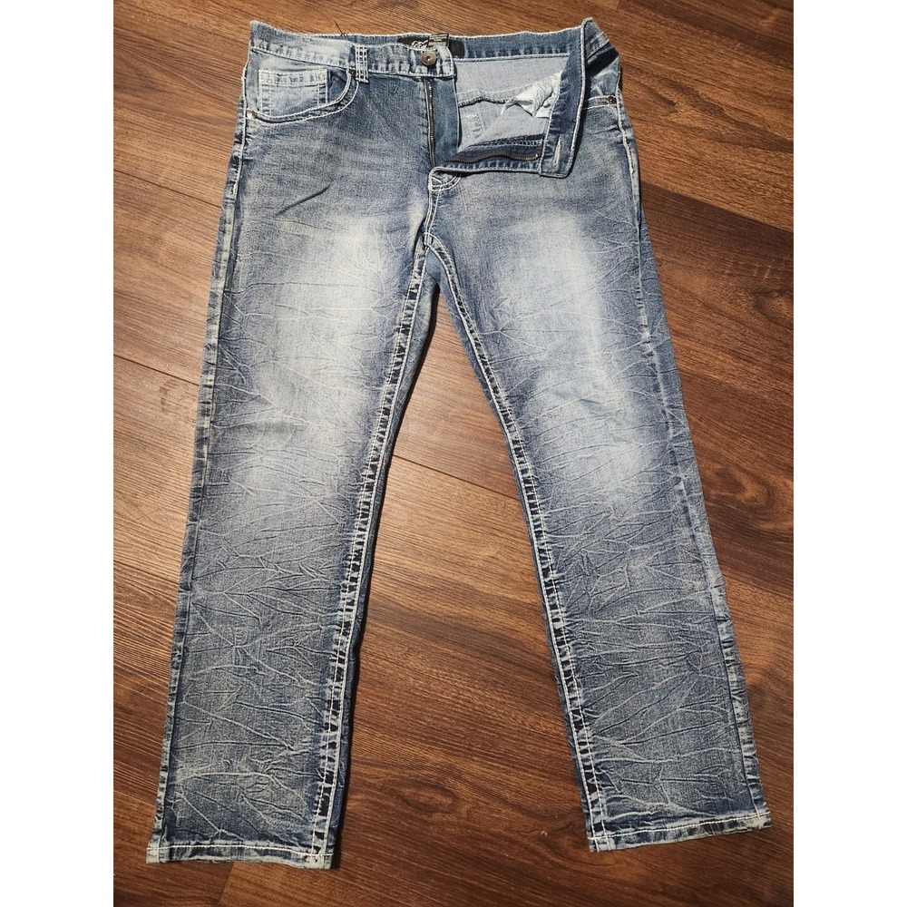 True Luck‎ Classic Stretch  Straight Jeans MEN  Size 36x32